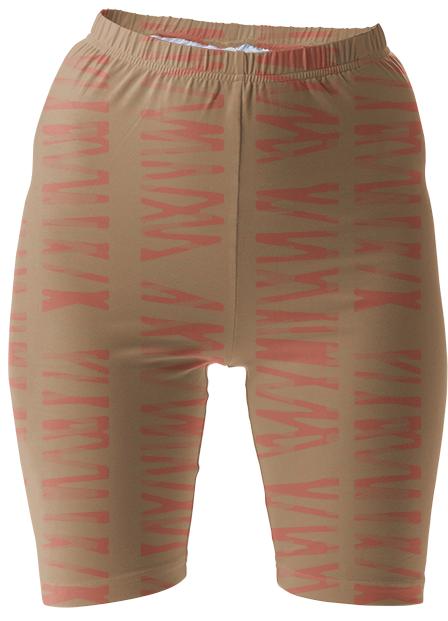 Putty and Coral Bike Shorts