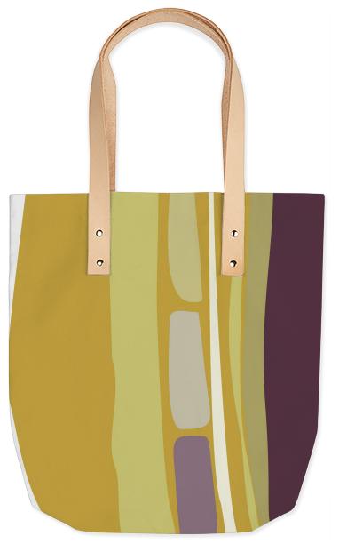 Gold and Aubergine Summer Tote