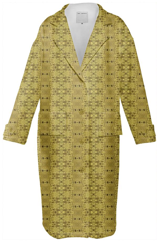 Golden Straw Neoprene Trench