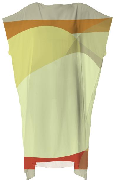 Taupe Tan Abstract Square Dress