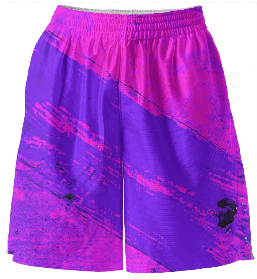 Abstract watercolour blue bands retro pattern