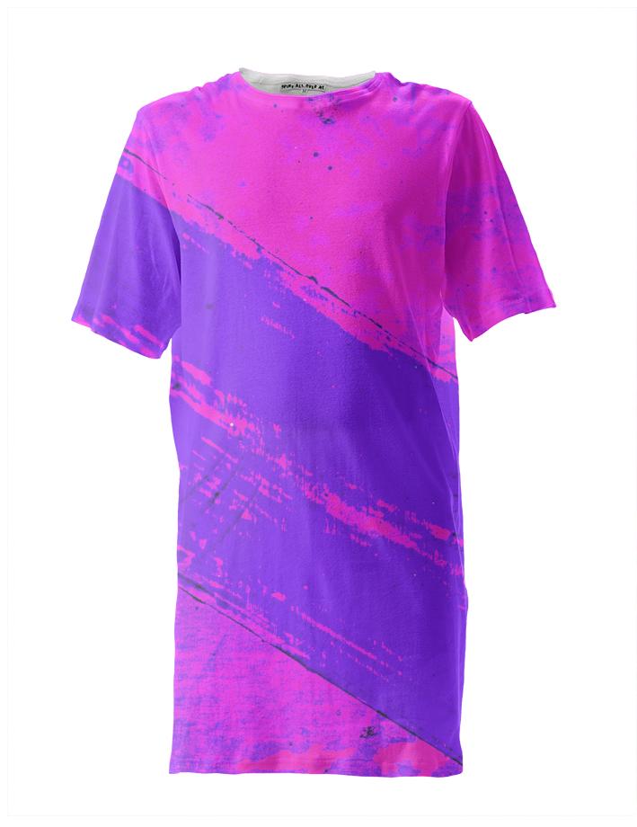 Abstract watercolour blue bands retro pattern