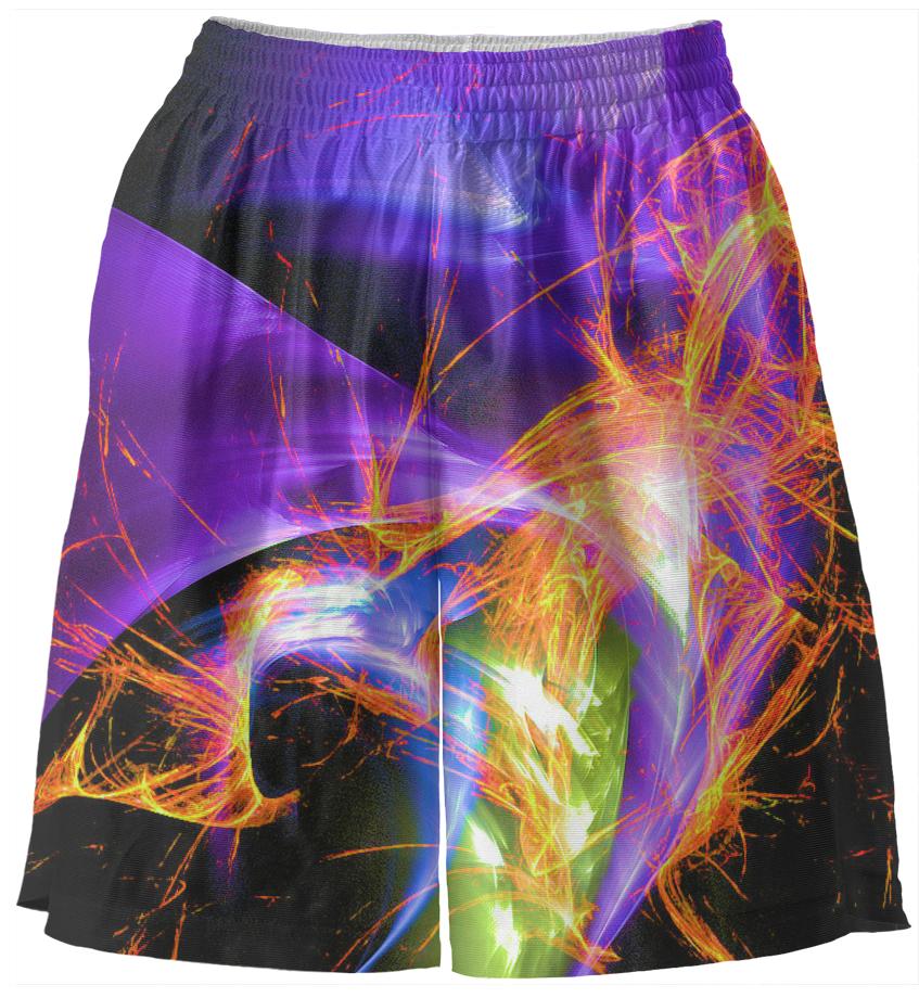 Abstract fractal colourful fire flies