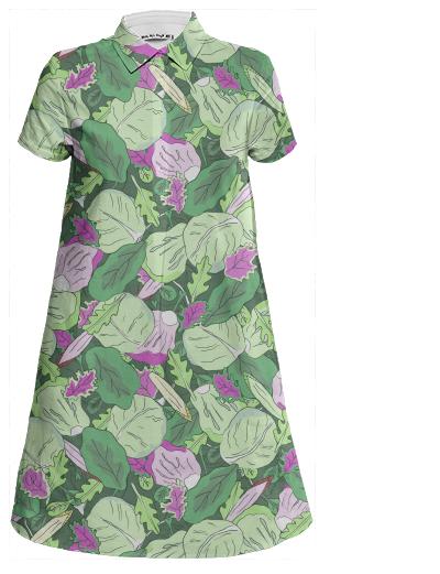 Lettuce Jungle Mini Shirt Dress