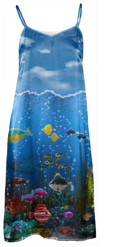 Underwater Love Slip Dress