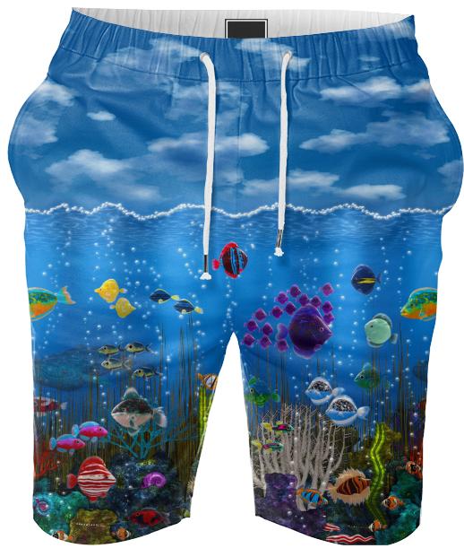 Underwater Love Summer Shorts