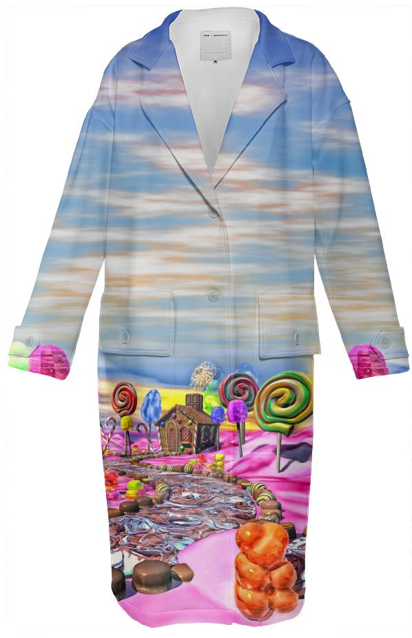 Pink Candyland Neoprene Trench