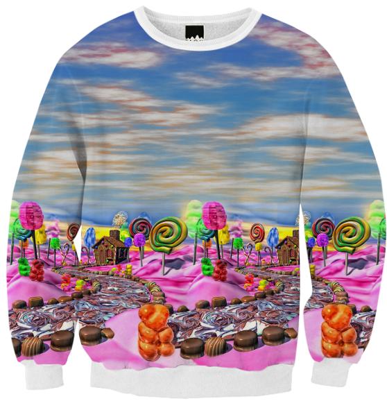 Pink Candyland Ribbed Sweatshirt