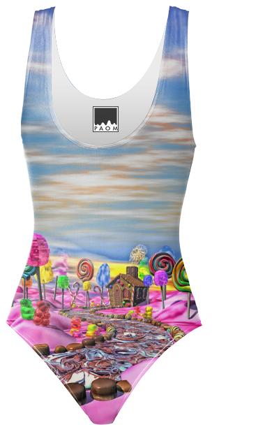 Pink Candyland One Piece Swimsuit PAOM