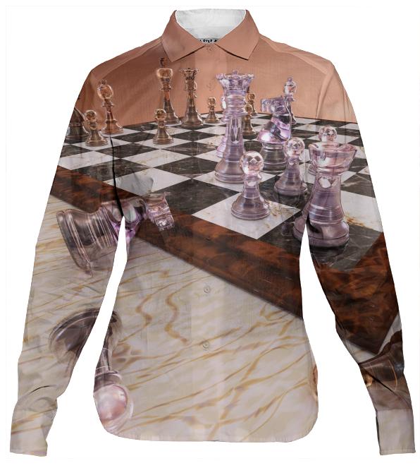 A Game of Chess Women s Button Down