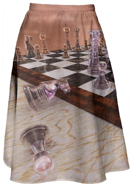 A Game of Chess Midi Skirt
