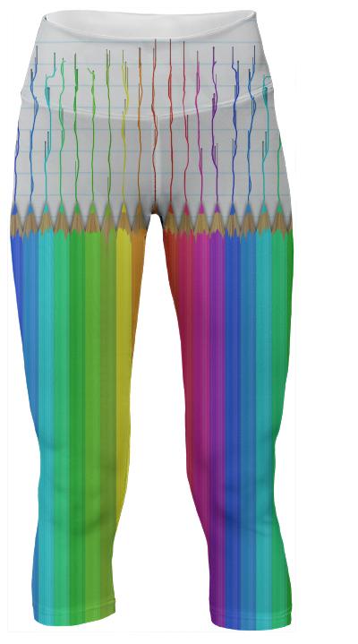 Melting Rainbow Pencils Yoga Pants