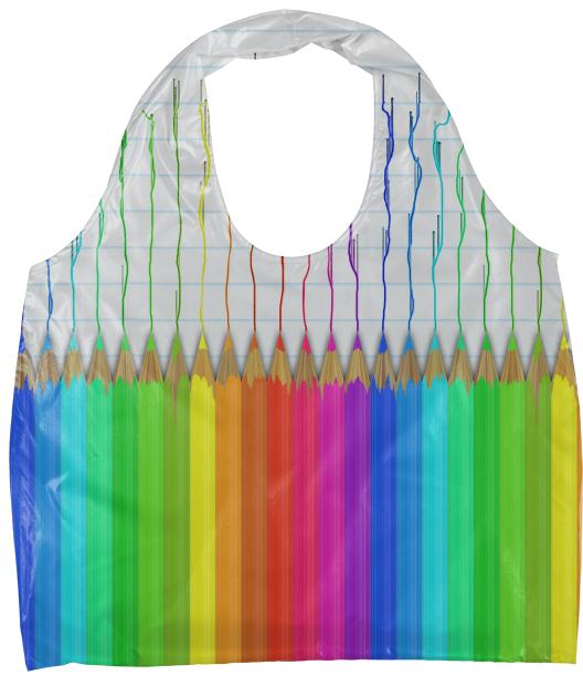 Melting Rainbow Pencils Eco Tote