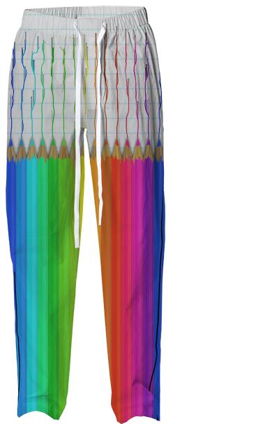 Melting Rainbow Pencils Pajama Pants