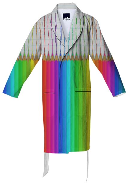 Melting Rainbow Pencils Cotton Robe