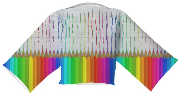 Melting Rainbow Pencils Neoprene Block Top