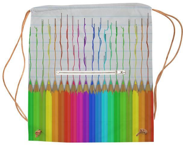 Melting Rainbow Pencils Sports Bag
