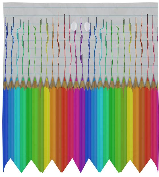 Melting Rainbow Pencils Ghost Costume