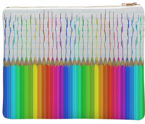 Melting Rainbow Pencils Neoprene Clutch