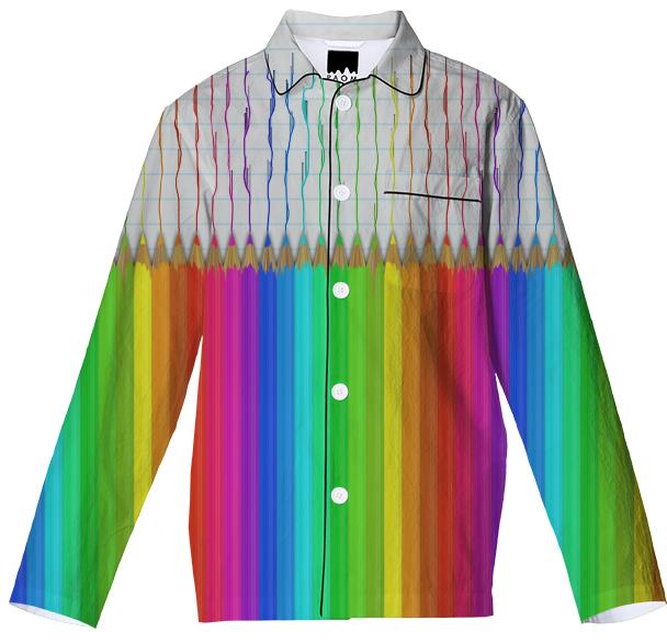 Melting Rainbow Pencils Pajama Top