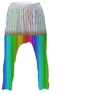 Melting Rainbow Pencils Drop Pants