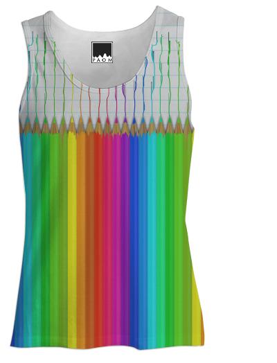 Melting Rainbow Pencils Women s Tank Top
