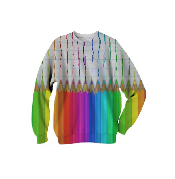 Melting Rainbow Pencils Sweatshirt