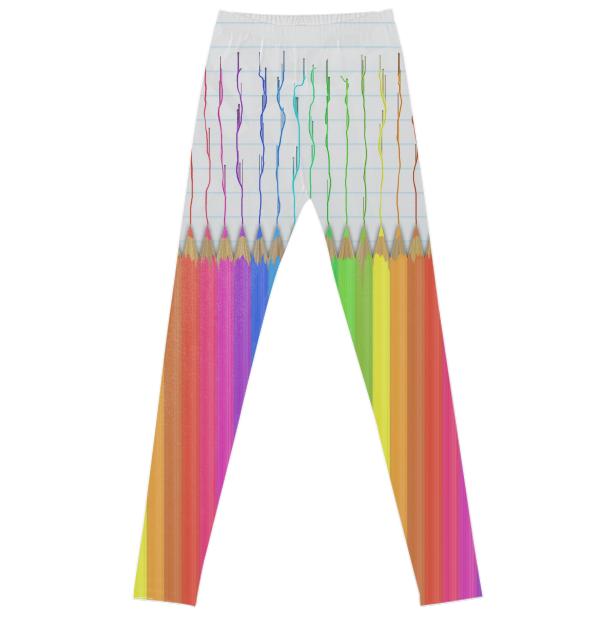 Melting Rainbow Pencils Leggings