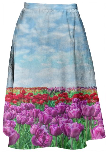 Tulip Field Midi Skirt