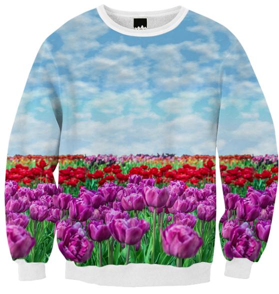 Tulip Field Ribbed Sweatshirt