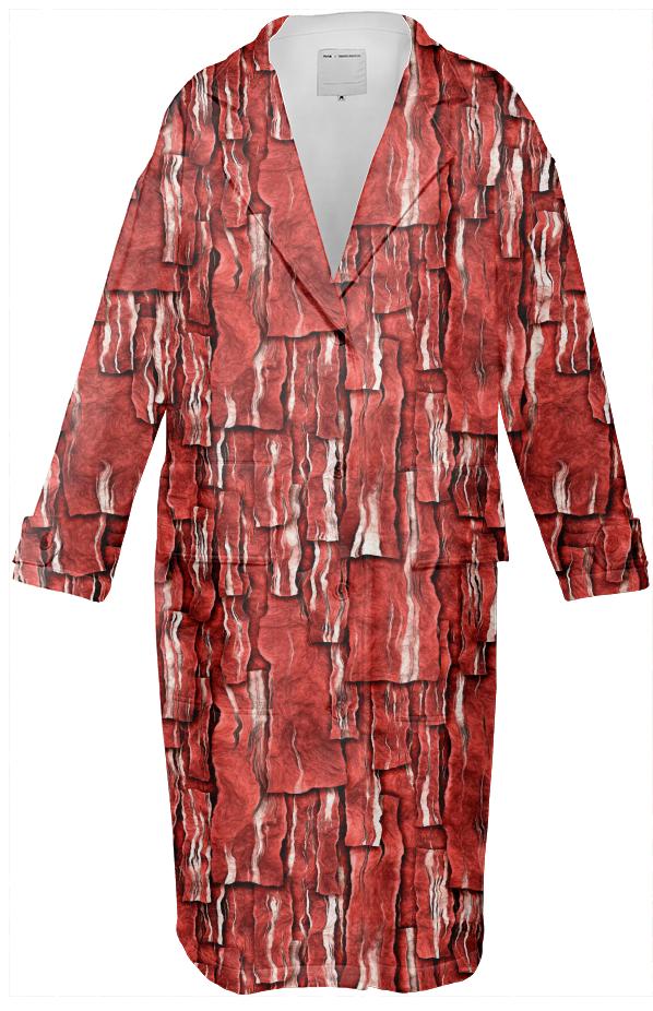 Got Meat Overlapping bacon pieces Neoprene Trench