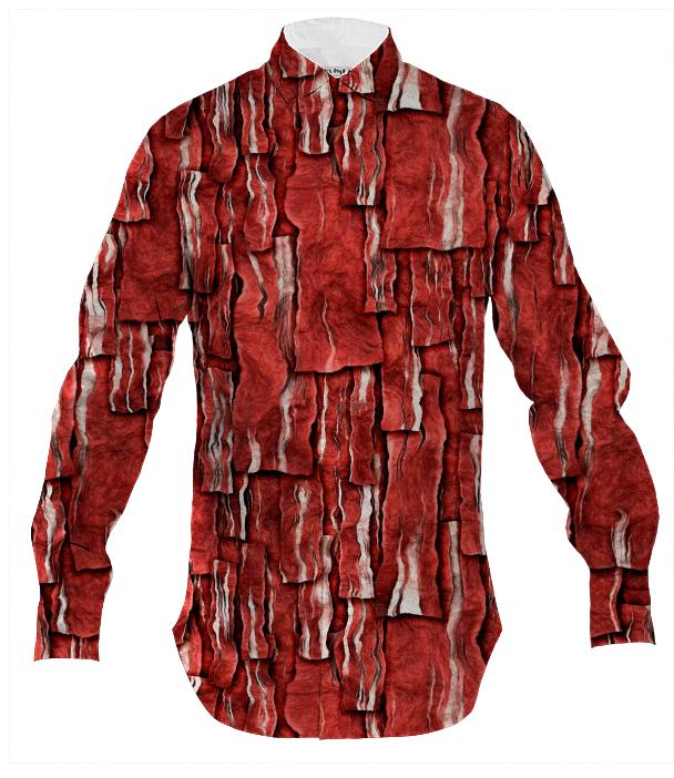 Got Meat Overlapping bacon pieces Men s Button Down