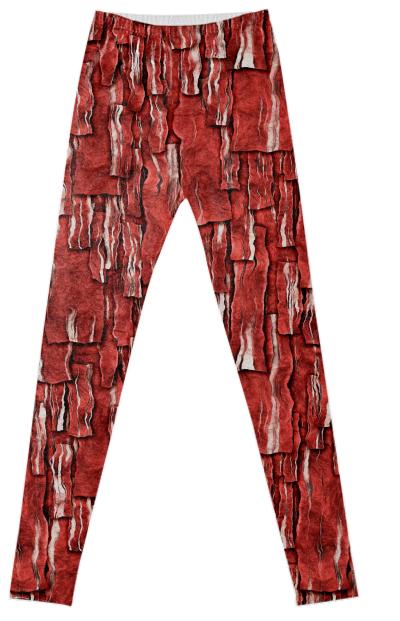 Got Meat Overlapping bacon pieces Fancy Leggings