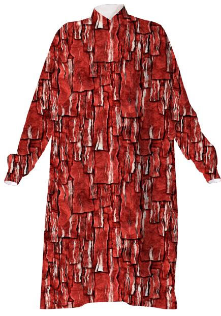 Got Meat Overlapping bacon pieces Shirtdress