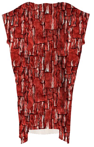 Got Meat Overlapping bacon pieces Square Dress