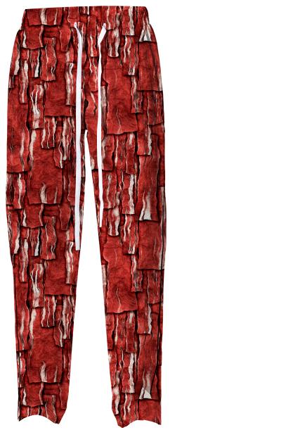 Got Meat Overlapping bacon pieces Pajama Pants