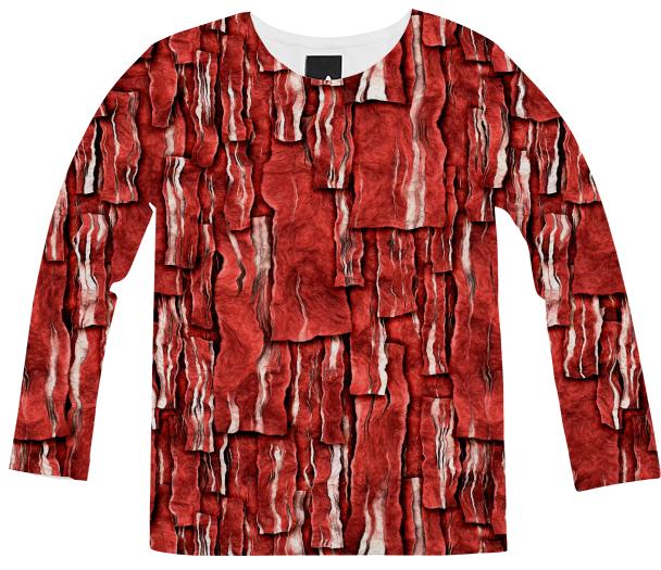 Got Meat Overlapping bacon pieces Long Sleeve Shirt