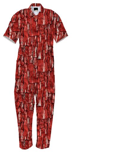 Got Meat Overlapping bacon pieces Jumpsuit