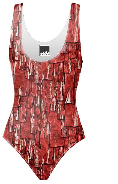 Got Meat Overlapping bacon pieces Swimsuit