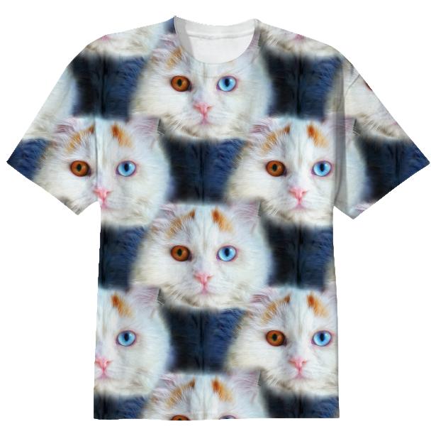 Odd Eyed White Persian Cat T Shirt