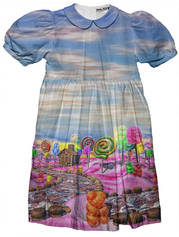 Pink Candyland Landscape Kid s Party Dress Passcode F9GVXMFOTY