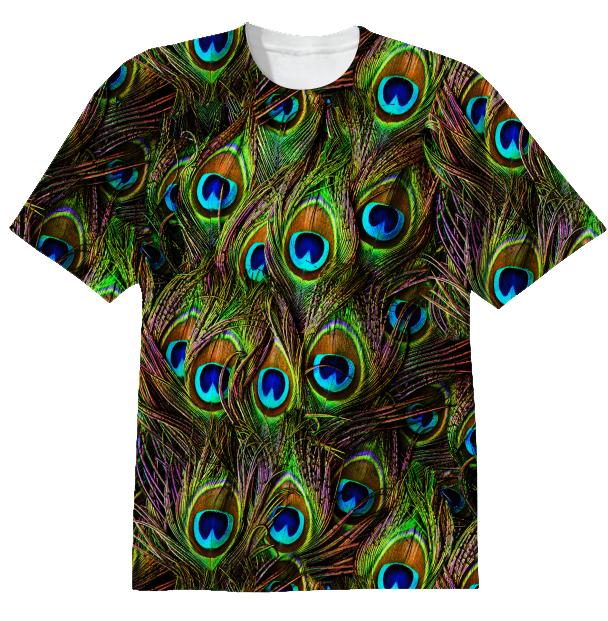 Peacock Feathers Invasion T Shirt