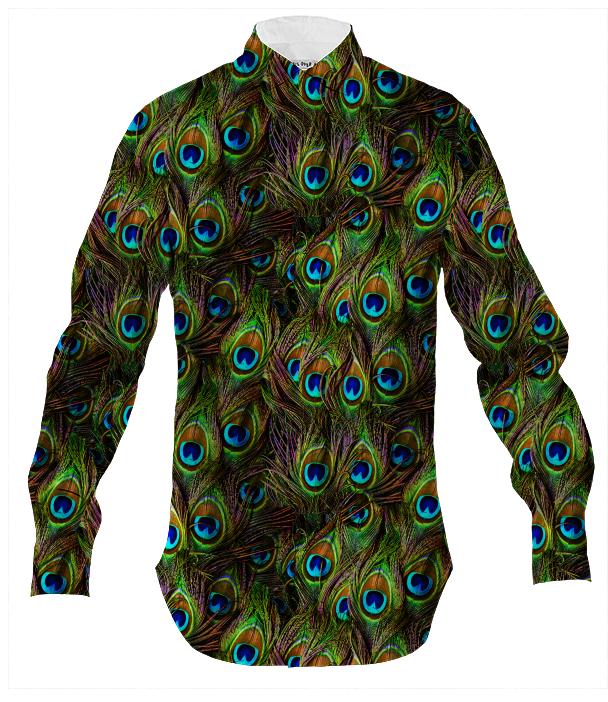 Peacock Feathers Invasion Men s Shirt