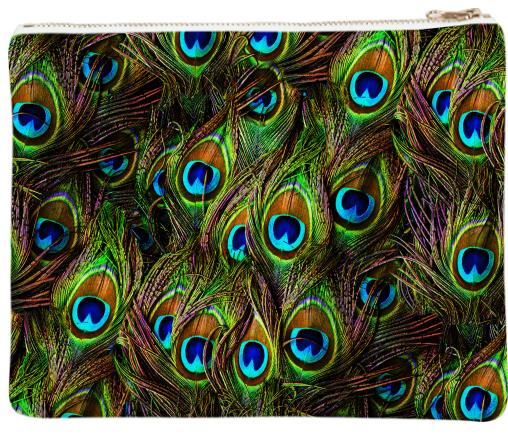 Peacock Feathers Invasion Neoprene Clutch