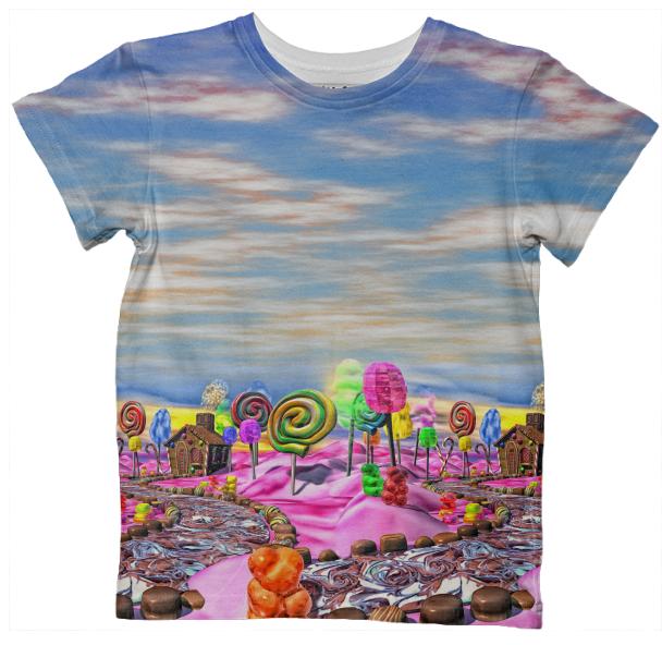 Pink Candyland Landscape Kid s T Shirt Passcode UBTBH3KMGC