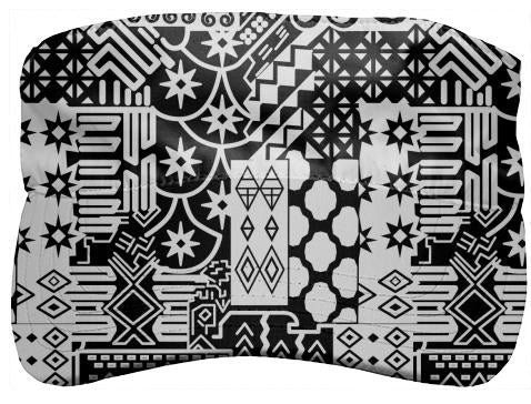 Black and white Geometric African Tribal Pattern Visor