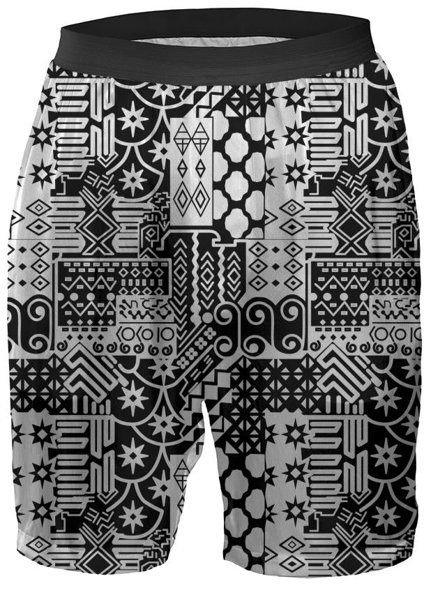 Black and white Geometric African Tribal Pattern Boxer Shorts