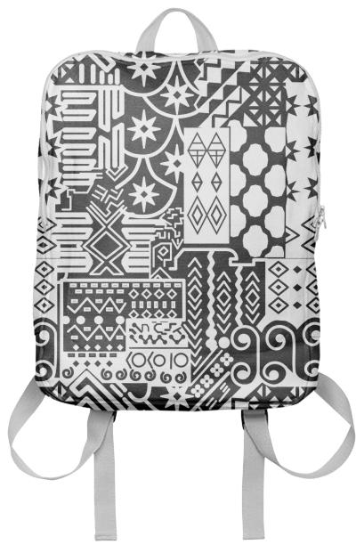 Black and white Geometric African Tribal Pattern Backpack
