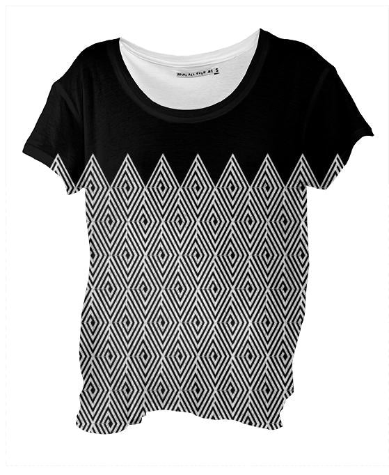 Zigzag Tribal pattern Drape Shirt
