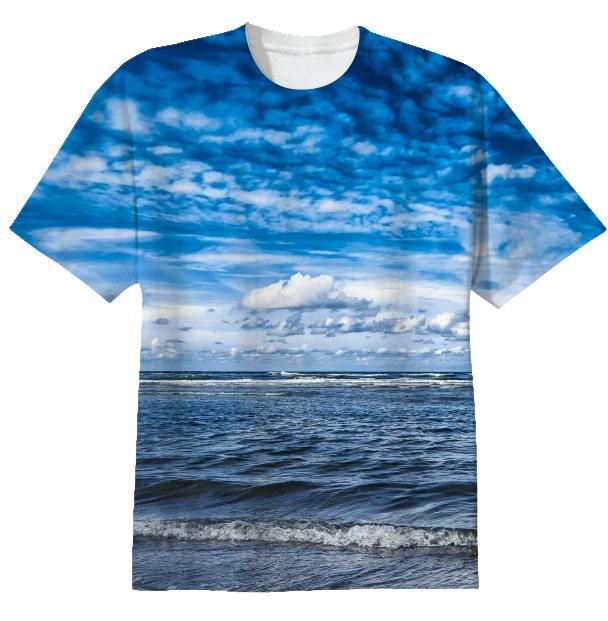 Cloudy day on the beach T shirt